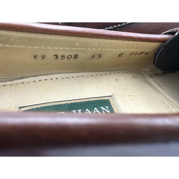 Cole Haan Pinch Tassel Loafers Men Sz 13 Burgundy Heritage Classic Leather Shoes