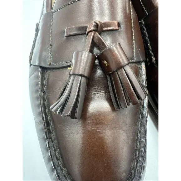Cole Haan Pinch Tassel Loafers Men Sz 13 Burgundy Heritage Classic Leather Shoes