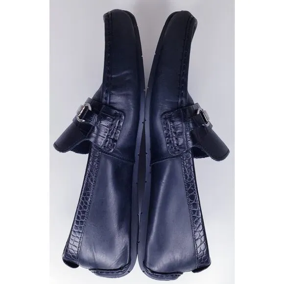 COLE HAAN SOMERSET LINK BIT LOAFERS BLACK Leather Driving Shoes Made in India