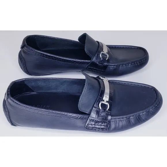 COLE HAAN SOMERSET LINK BIT LOAFERS BLACK Leather Driving Shoes Made in India