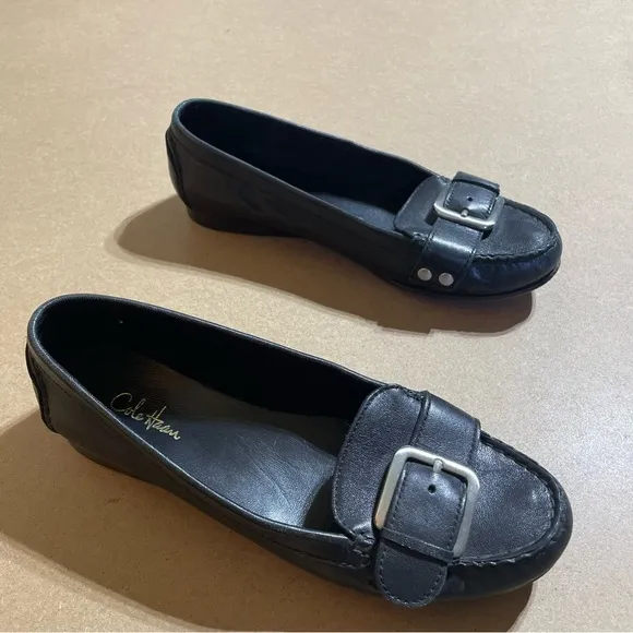 Cole Haan Women's Black Leather Loafers
