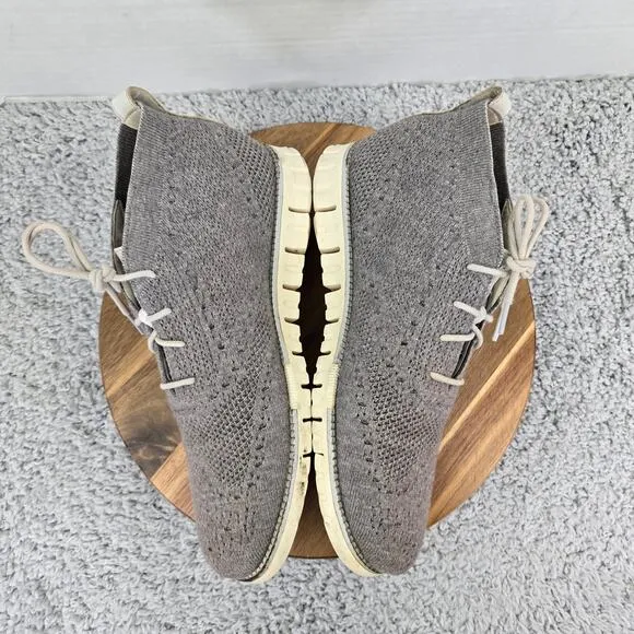Cole Haan ZeroGrand Gray Stitchlite Chukka Casual Lifestyle Shoes Mens 9.5 M