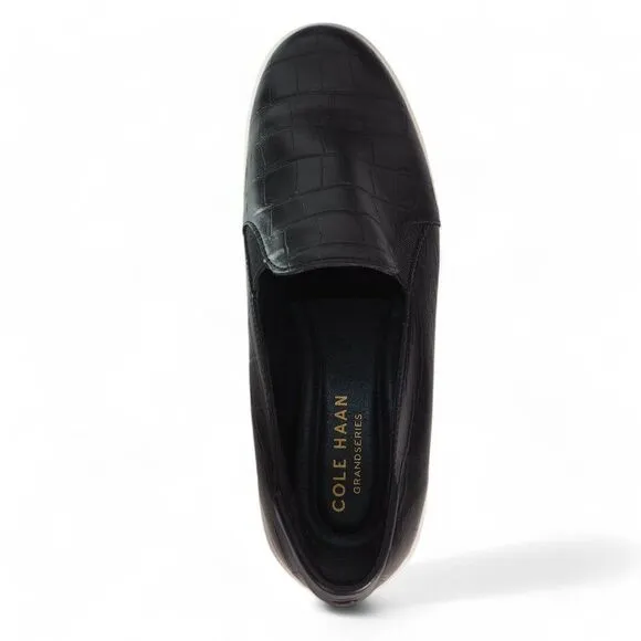 Cole Haan Grandpro Spectator 2.0 Croc Slip-on Loafers Black W21658 Women's 8.5B