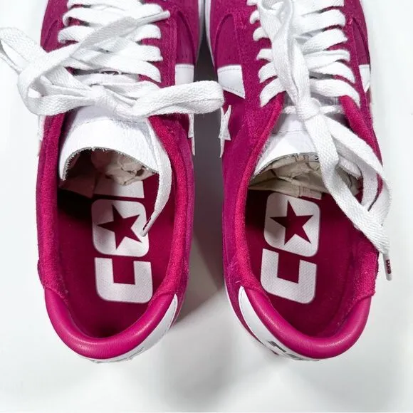 Converse Checkpoint Pro OX Rose Maroon White Shoes 8.5 Mens with Extra Shoe Lace