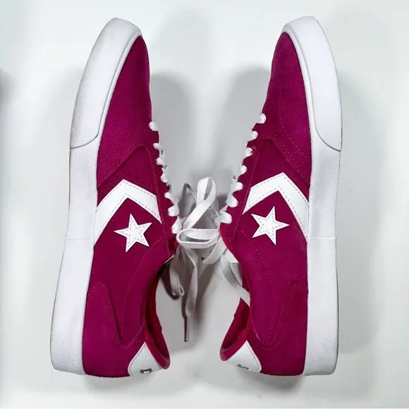 Converse Checkpoint Pro OX Rose Maroon White Shoes 8.5 Mens with Extra Shoe Lace