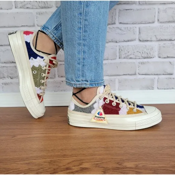 ⭐Converse Chuck 70 Ox Low Crochet Pack Sz 7 Women Shoes Patchwork Multi A09229C⭐