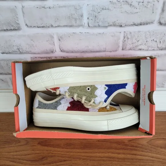 ⭐Converse Chuck 70 Ox Low Crochet Pack Sz 7 Women Shoes Patchwork Multi A09229C⭐