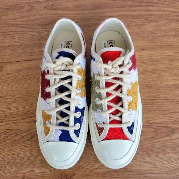 ⭐Converse Chuck 70 Ox Low Crochet Pack Sz 7 Women Shoes Patchwork Multi A09229C⭐