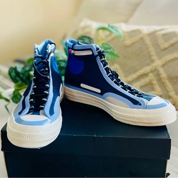CONVERSE Chuck Taylor 70 Hi High Stripe Sneaker Unisex Obsidian Serenity Shoes