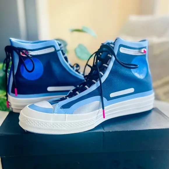 CONVERSE Chuck Taylor 70 Hi High Stripe Sneaker Unisex Obsidian Serenity Shoes