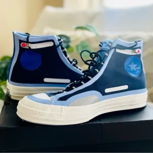 CONVERSE Chuck Taylor 70 Hi High Stripe Sneaker Unisex Obsidian Serenity Shoes