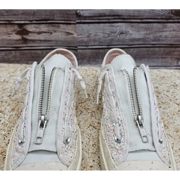 Converse Chuck Taylor 70's Low White Crochet Canvas Women's Shoes Size 8