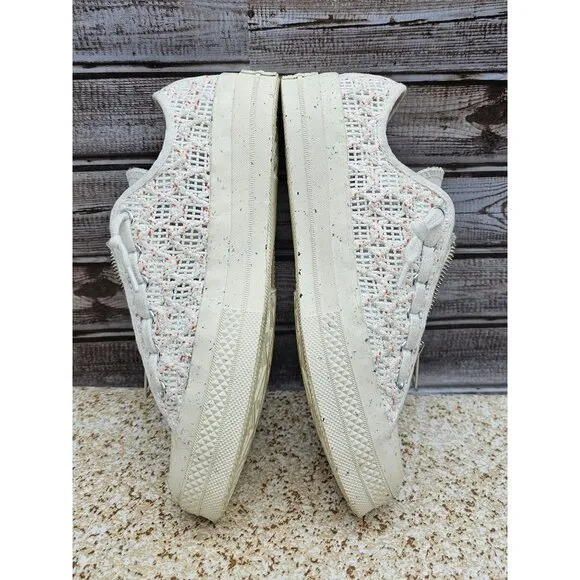 Converse Chuck Taylor 70's Low White Crochet Canvas Women's Shoes Size 8