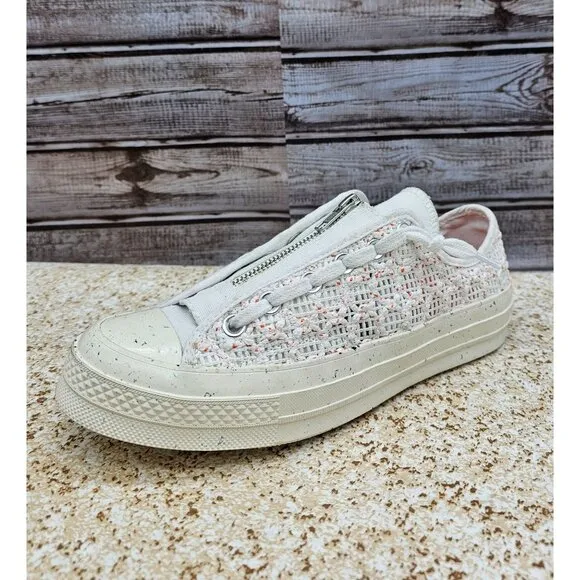 Converse Chuck Taylor 70's Low White Crochet Canvas Women's Shoes Size 8