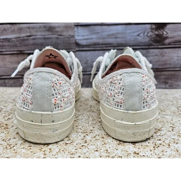 Converse Chuck Taylor 70's Low White Crochet Canvas Women's Shoes Size 8
