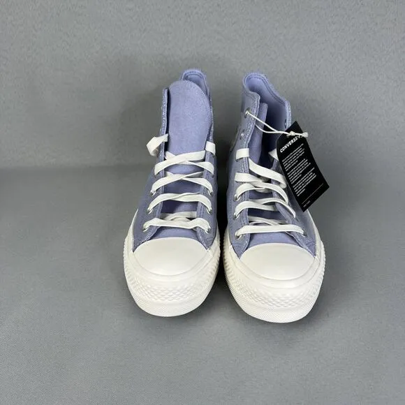 Converse Chuck Taylor All Star Lift Platform Suede Shimmer Lilac 7.5 High Top