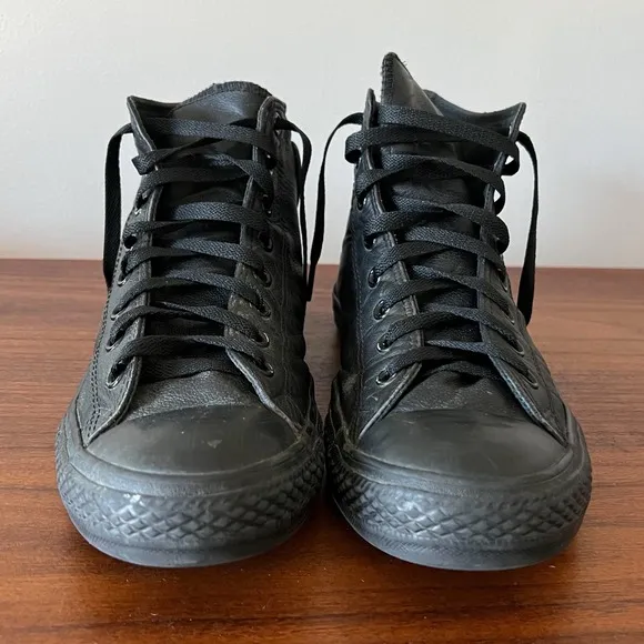Converse Chuck Taylor Men's Black Leather City Hiker Blackout  Shoes Size 11