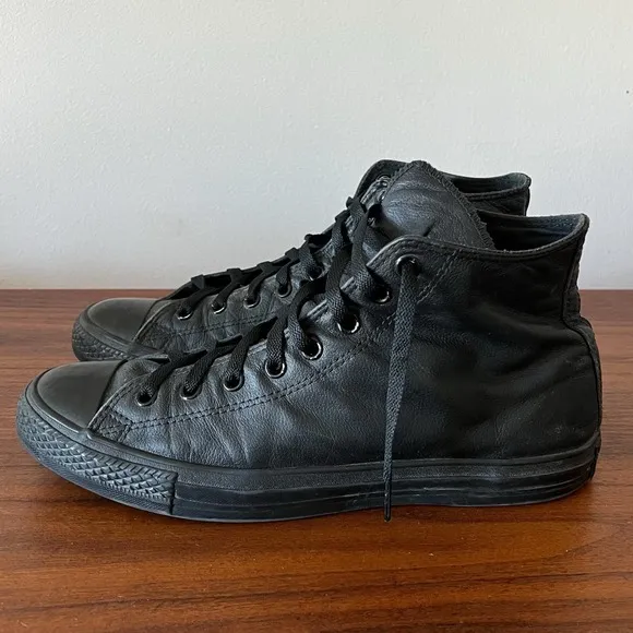 Converse Chuck Taylor Men's Black Leather City Hiker Blackout  Shoes Size 11