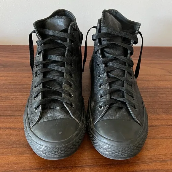 Converse Chuck Taylor Men's Black Leather City Hiker Blackout  Shoes Size 11