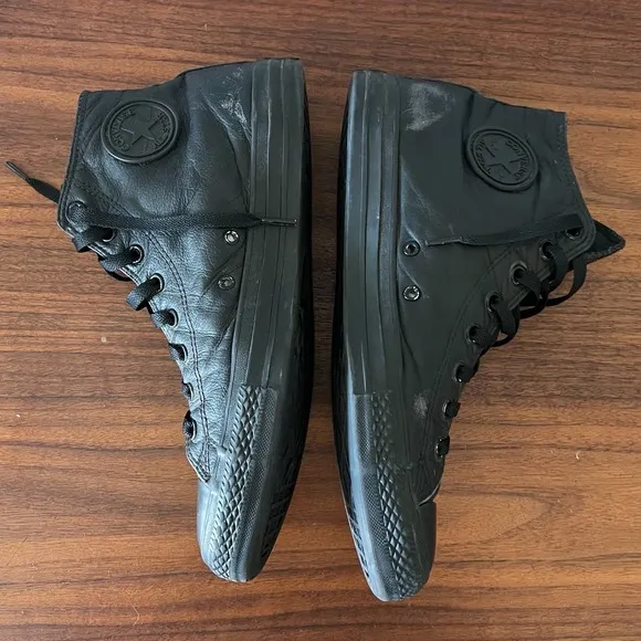 Converse Chuck Taylor Men's Black Leather City Hiker Blackout  Shoes Size 11