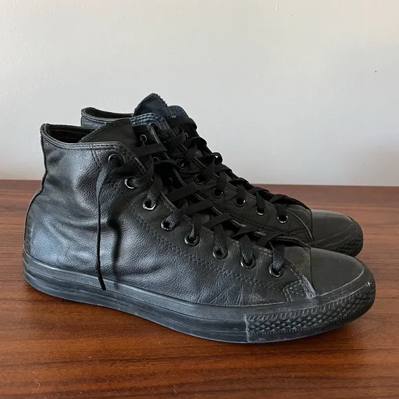 Converse Chuck Taylor Men's Black Leather City Hiker Blackout  Shoes Size 11