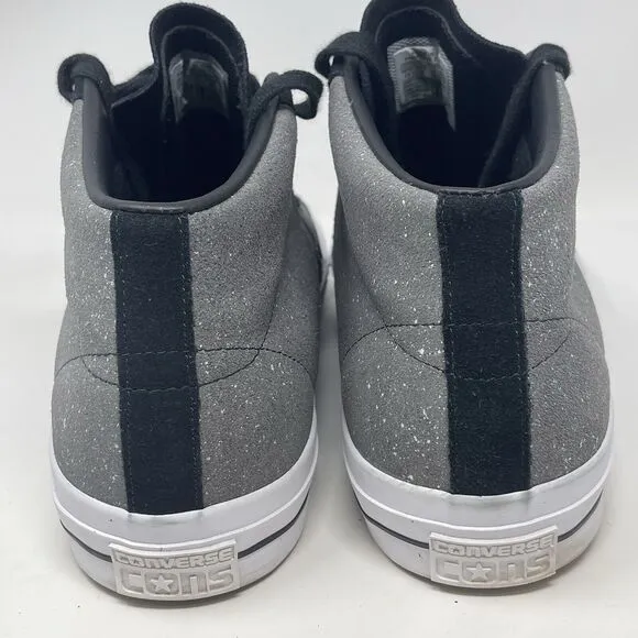 Converse Cons One Star Pro Mid Sneakers Mens 11 Black Gray Flecked Mid Top Shoes