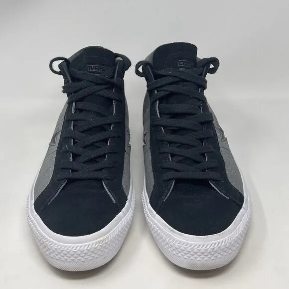 Converse Cons One Star Pro Mid Sneakers Mens 11 Black Gray Flecked Mid Top Shoes