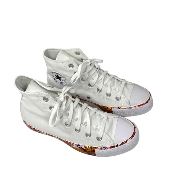 Converse CTAS Hi White Mantra Orange High Top Women Canvas Size Sneakers A01179F