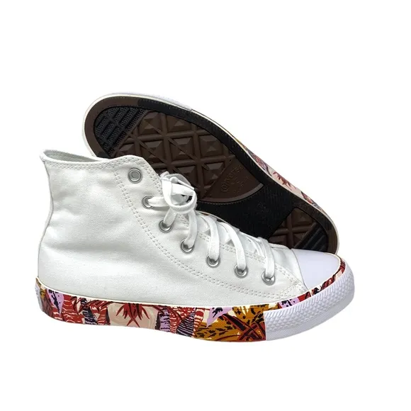Converse CTAS Hi White Mantra Orange High Top Women Canvas Size Sneakers A01179F