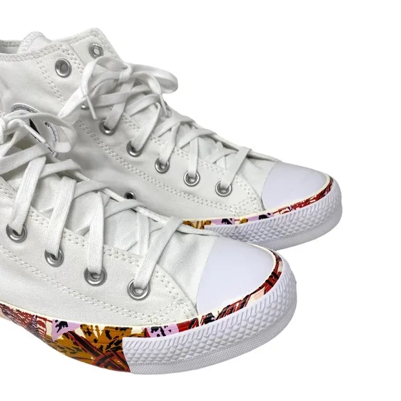 Converse CTAS Hi White Mantra Orange High Top Women Canvas Size Sneakers A01179F