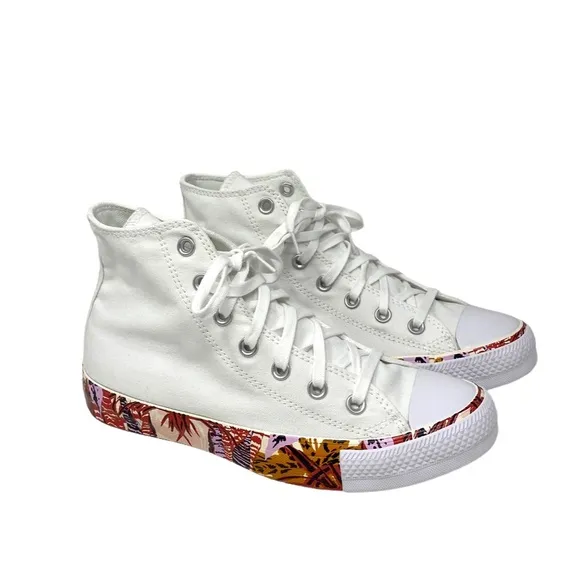 Converse CTAS Hi White Mantra Orange High Top Women Canvas Size Sneakers A01179F