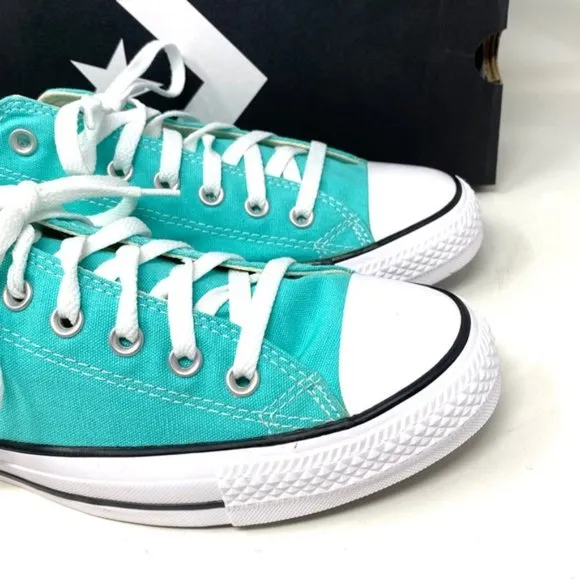 Converse CTAS OX Shoes Low Top Canvas Electric Aqua Men’s Size Sneakers 171266F