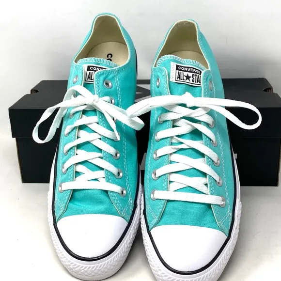 Converse CTAS OX Shoes Low Top Canvas Electric Aqua Men’s Size Sneakers 171266F