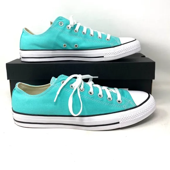 Converse CTAS OX Shoes Low Top Canvas Electric Aqua Men’s Size Sneakers 171266F