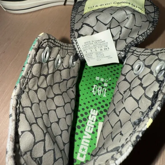 Converse DC Comics Killer Croc Mens6.0 Womens 8.0 High Top Sneakers Great Cond.