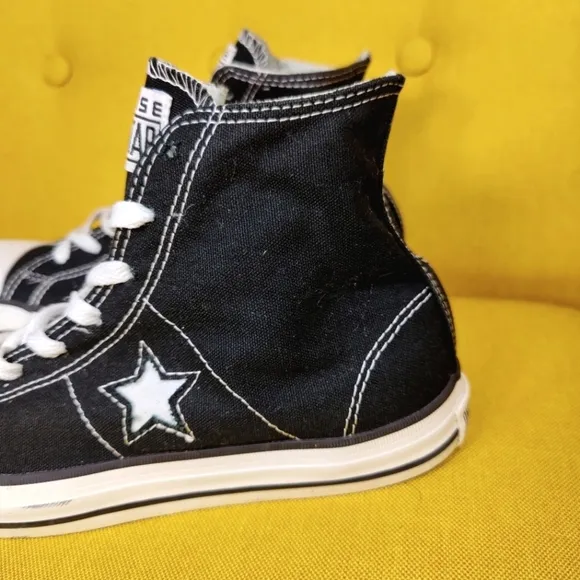 CONVERSE ONE STAR Chuck Taylor High Top Black White Sneaker Men's Shoe Size 7