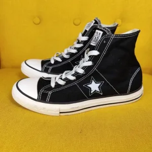 CONVERSE ONE STAR Chuck Taylor High Top Black White Sneaker Men's Shoe Size 7