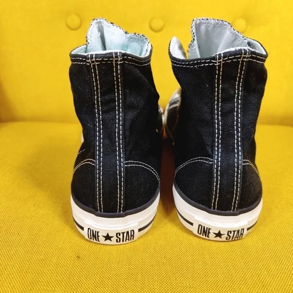 CONVERSE ONE STAR Chuck Taylor High Top Black White Sneaker Men's Shoe Size 7