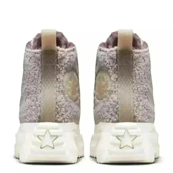 Converse Run Star Hike Hi Top Sherpa PlatformMen's 8 Women's 9.5 EUC!