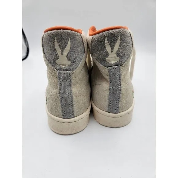 Converse‎ x Bugs Bunny Pro Leather High Top Mens 6 Womens 7.5 Gray Orange