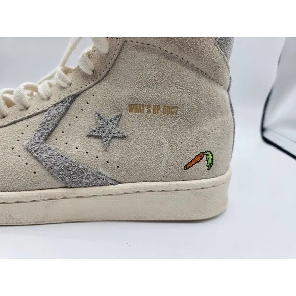 Converse‎ x Bugs Bunny Pro Leather High Top Mens 6 Womens 7.5 Gray Orange