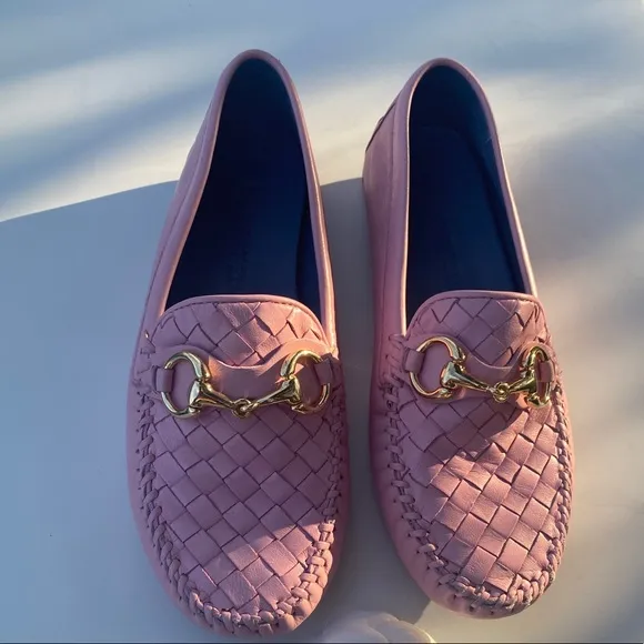 COPY - Robert Zur pink woven leather driving Moccasins size 6.5 new never used.