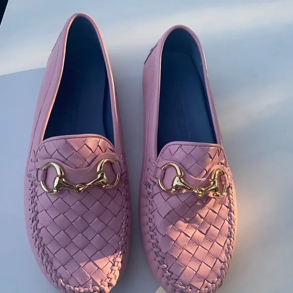 COPY - Robert Zur pink woven leather driving Moccasins size 6.5 new never used.