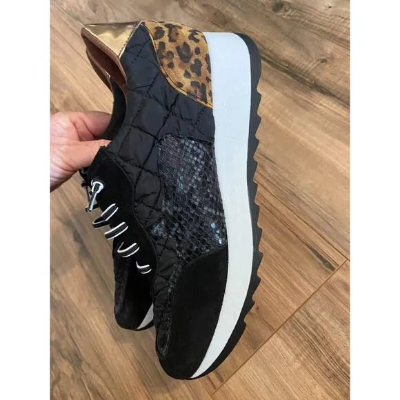 Cordani Lizzie Sneaker Women's 10 Black Lace Up Low Top Sneaker S22