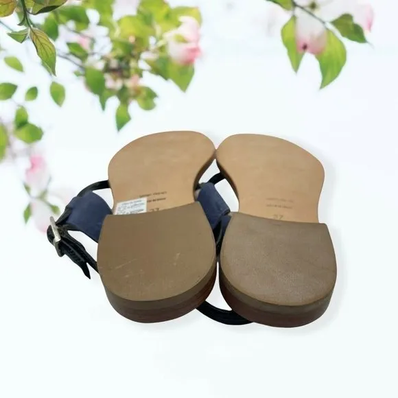 Cornetti Blue Suede Leather Sandals with Black Straps
