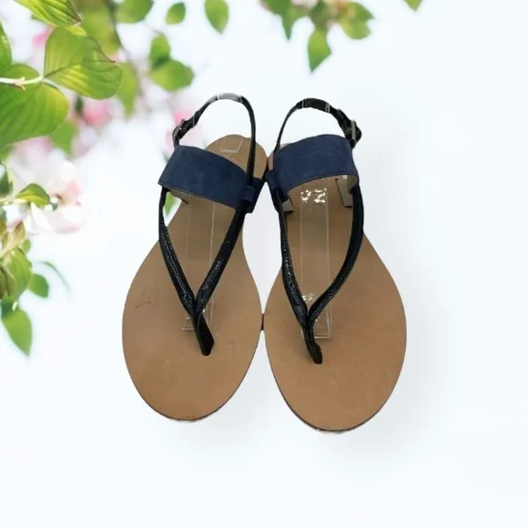Cornetti Blue Suede Leather Sandals with Black Straps