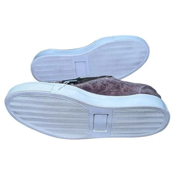 Corral Women’s Bone Crater Inlay Embroidered Leather Slip On Shoes 7 NWOB Brown