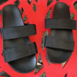 COS sandals new genuine leather Textile Straps Sz us 10 Fits Women 11-11.5 NoBox