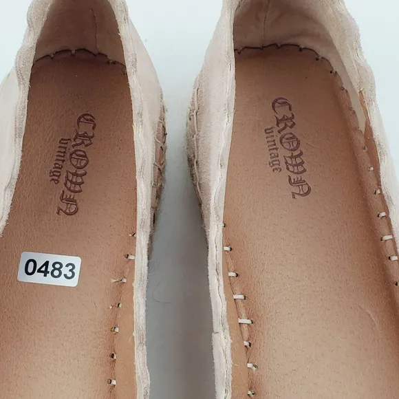 Crown vintage Bahamas Blush leather espadrille shoes