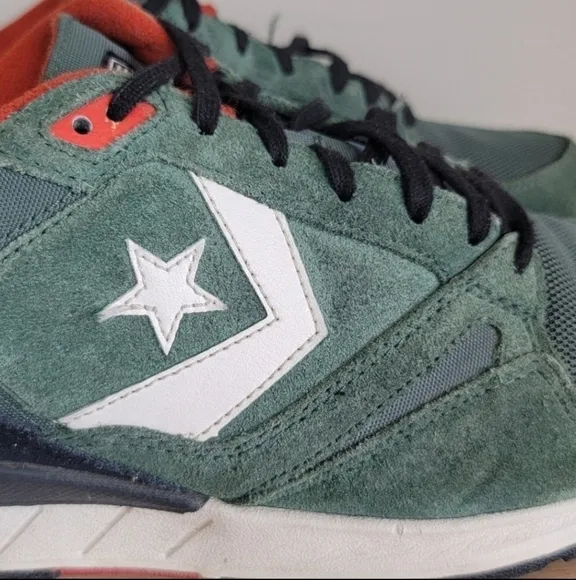 CTAS 9.5 Retro Cons Suede Lace Up Green Low Top Running Sneakers Shoes Converse